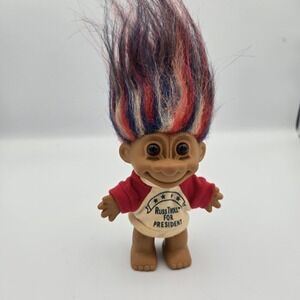 Russ Troll Doll For President,‎ Red, White and Blue Hair 4.5"